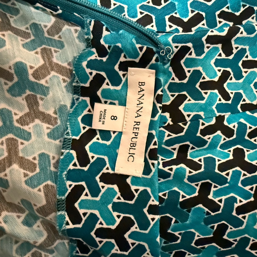 Banana Republic Teal and Black Patterned Jumpsuit- White Lotus Collection - Picture 7 of 10